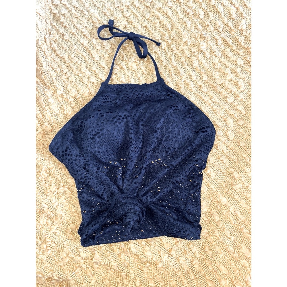 Black tankini bikini halter top